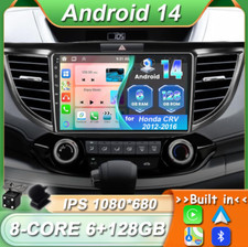 Android 14 Autoradio GPS Navi Car Play Per Honda CRV 2012-2016 WIFI AHD 6+128GB