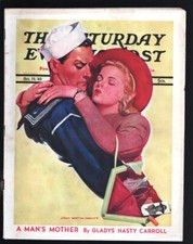 MAG: Saturday Evening Post 19/10/1940Copertina di John Newton Howitt -5¢ baia...