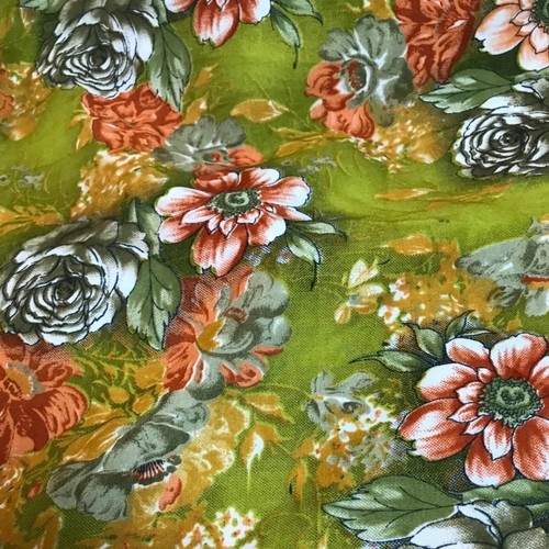 Tessuto floreale vintage anni
