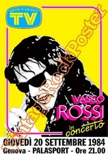 VASCO ROSSI - Genova, Italy - 20 settembre 1984 - poster concerto -396