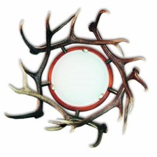 Lampada da tavolo con vero corna di cervo. Aste. 1xE27 60x60x15 cm 152202 