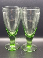 Coppia Bicchieri Tinta Verde Contemporanei-Acqua/Vino/Calici Magazzino-SPEDIZIONE GRATUITA UK