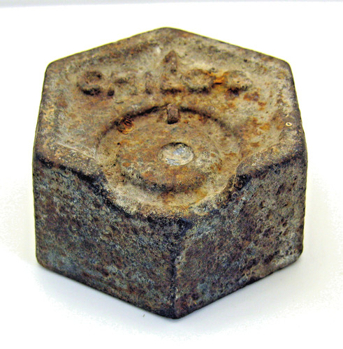 Antico peso esagonale per - esagonale,