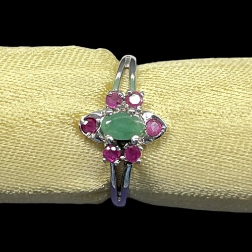 Anello rubino smeraldo - anello,