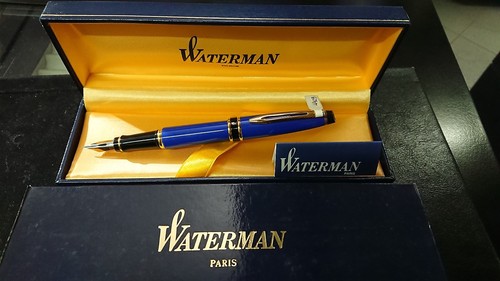 Waterman blue fountain pen - waterman,