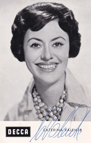 Autografo caterina valente - autografo,