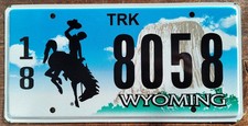 TARGA WYOMING  Originale TARGHE auto AMERICANE USA Vintage TUNING Cow Boy WEST