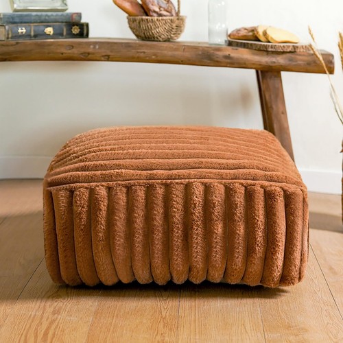 Unstuffed pouf ottoman - unstuffed, cover