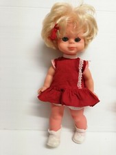 BAMBOLA ZZ MADE IN ITALY ZANINI E ZAMBELLI VINTAGE ABITO ROSSO BIONDA DOLL 1970