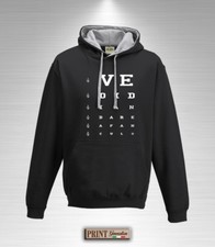 Felpa Cappuccio Vari Colori Frase Divertente Oculista Vedi di andare a fanculo