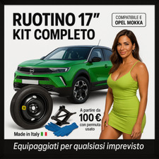 Ruotino di Scorta 17" per Opel Mokka 4fori 2021-2025 cric guanti 125/80r17