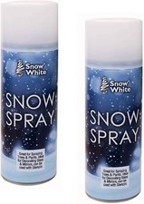 Spray Neve Finta 250ml Bidone Neve Artificiale per Albero di Natale Corona Vetro e Finestra