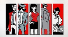 Set 5 Quadri Personaggi Lupin