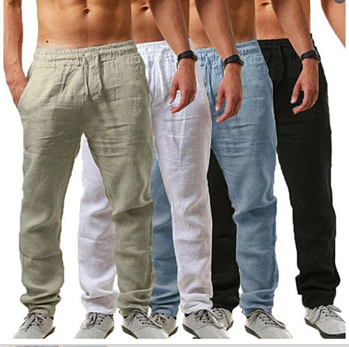 Pantalone uomo cotone lino