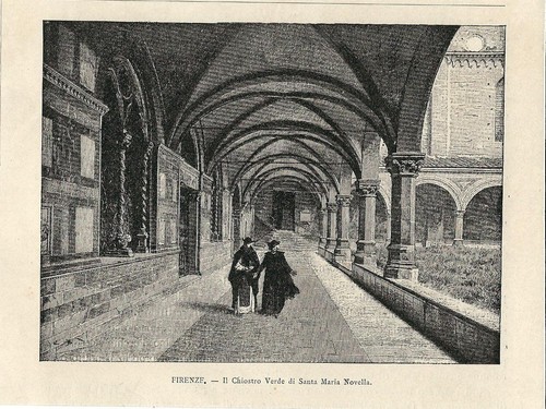Stampa antica firenze santa - antica,