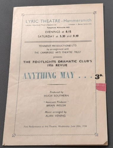 1956 cambridge footlights - cambridge,