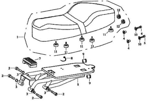 Base sedile sfm sachs argento - base,
