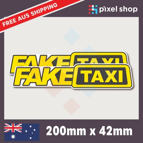 Fake taxi sticker decal - taxi,