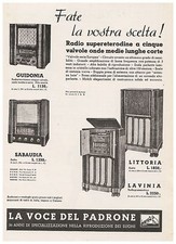 PUBBLICITA' 1937 RADIO LA VOCE