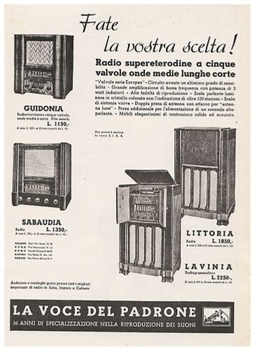 Pubblicita 1937 radio voce - radio,