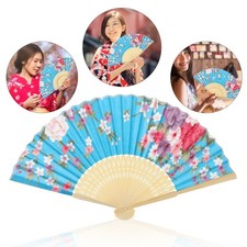  Ventaglio pieghevole in seta Ventaglio portatile pieghevole in bambù vintage