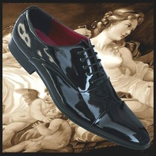 SCARPE UOMO ELEGANTI CLASSICHE PER CERIMONIA BLU  NERE   DETTAGLIO VV