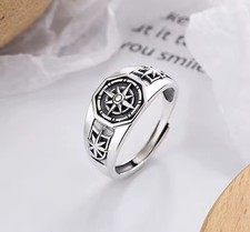 Anello Gotico Hip Hop Regolabile Idea Regalo Punk Portafortuna 