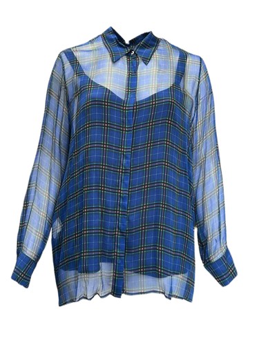 Camicia seta blu - camicia, banner