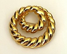 BROCHE Doré torsadé
