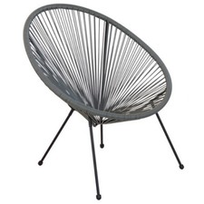 SEDIA POLTRONA INTERNO GIARDINO STILE ACAPULCO SPAGHETTI FILO DESIGN MODERNO 284