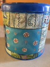 Scatola latta Decoupage Blu