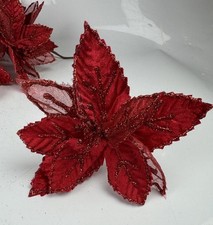 Poinsettia finta velluto rosso