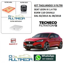 KIT 3 FILTRI TECNECO SEAT LEON