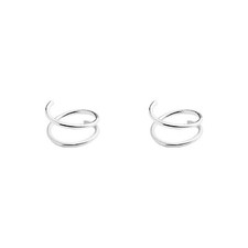Anello A Fessura In Argento Fine 5Mm - 12Mm Orecchini Finti Con Doppi Piercing