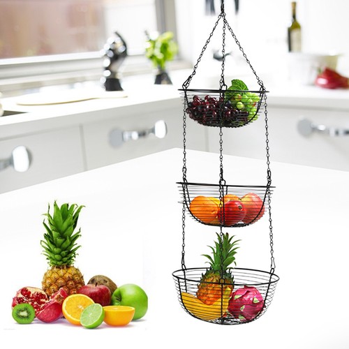 Cesto portafrutta rotondo nero