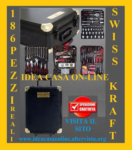 Cassetta attrezzi 186 pz - cassetta,
