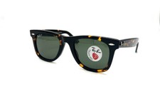 Occhiali da sole Ray Ban Wayfarer verde tartaruga G15 polarizzati RB2140 902/58 54mm