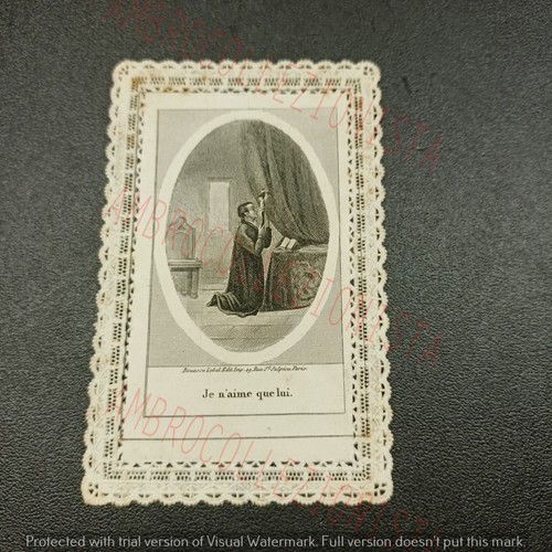 Santino antico con pizzo fine - santino,