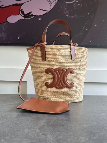 Borsa celine triomphe raffia - borsa,