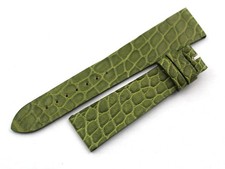 Cinturini Vera Pelle Stampa Cocco Verde Pistacchio Artigianale Made Italy Nuovo