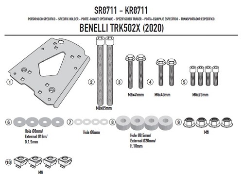 Benelli trk502 2021 piastra - trk502,