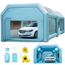 Uimoso Cabina di Verniciatura Gonfiabile Auto Tenda Blu 8 x 4 x 3 m per Esterni