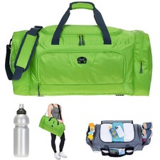 Borsa sportiva borsa sauna donna allenatore XL 69 cm 55 L borsa fitness 1244 verde +f