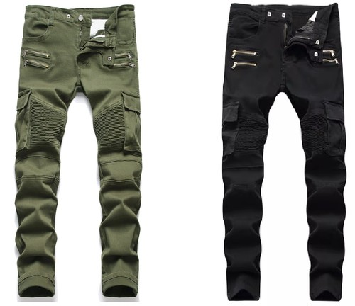 Pantalone uomo punk rock zip