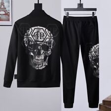TUTA STRASS SKULL PHILIP PLEIN RHINESTONES JOGGER TESCHIO TRACKSUIT PHILIPP NEW