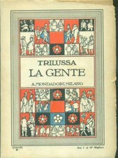 LA GENTE PRIMA EDIZIONE TRILUSSA MONDADORI 1927