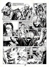 DOMINGO MANDRAFINA  - Tavola originale La morte canta nella vecchia strada p.11