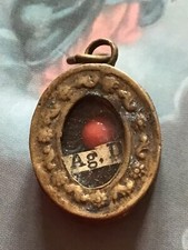 Antica reliquia in ottone fatta a mano AGNUS DEI 1960 dalla Città del Vaticano