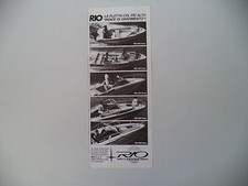 advertising Pubblicità 1984 SCAFI RIO 400 GOAL/450 CROSS/500 ONDA/580 CABIN/680
