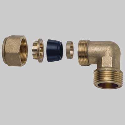 Gomito maschio con kit - maschio,
